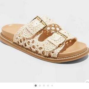 NWT Women's Kylie Woven Two Band Footbed Sandals - Universal Thread™